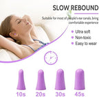 LYSIAN Ultra Soft Foam Earplugs Sleep - 38dB SNR Noise Cancelling Ear Plugs for Sleeping, Shooting, Snoring, Work Loud Sound Reduction- 60 Pairs Valued Pack,Purple