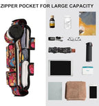 supregear Walker Bag, Folding Walker Basket Organizer Pouch Tote with Multiple Pockets and Zippered Compartment for Walker Rollator Scooters Wheelchair, Hook & Loop Design Storage Bag (Floral)