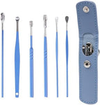 6 Pcs Ear Wax Removal Kit- Ear Cleaner Tool Stainless Steel- Portable Spiral Cleaning Tools with Storage Box for Adults(6 Pcs)