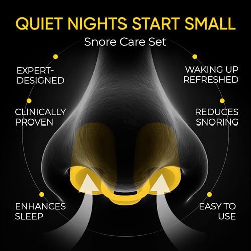 Nasal Dilators - Silicone Nose Clips for Better Sleep – Nasal Dilators for Sleeping and Breathing - Comfortable Snore Stopper – Less Snoring Nose Vents to Reduce Snoring - Yellow