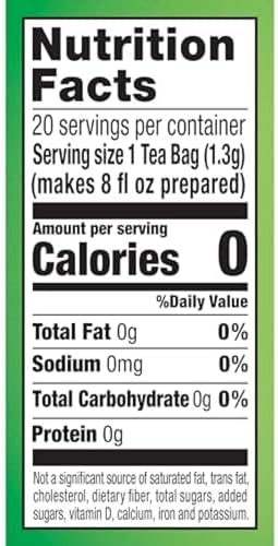 Lipton Lemon Green Tea Bags, Flavored, Unsweetened Teabags for Hot Tea or Iced Tea with Caffeine and Flavonoids, 20 Total Tea Bags