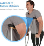 Replacement Crutch Pads, Ahier Padding for Walking Arm Crutches, Hand Grips, and Feet Caps, Fits Standard Aluminum Crutches 6 Pieces-Set