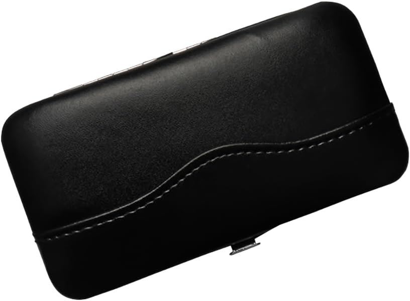 GSHLLO PU Leather Tweezer Storage Bag - Eyelash Extension Tweezer Case - Black
