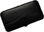 GSHLLO PU Leather Tweezer Storage Bag - Eyelash Extension Tweezer Case - Black