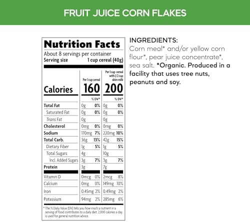 Nature's Path Organic Fruit Juice Corn Flakes, 26.4 oz (Pack of 1) Gluten Free, Non-GMO, Earth Friendly Packaging