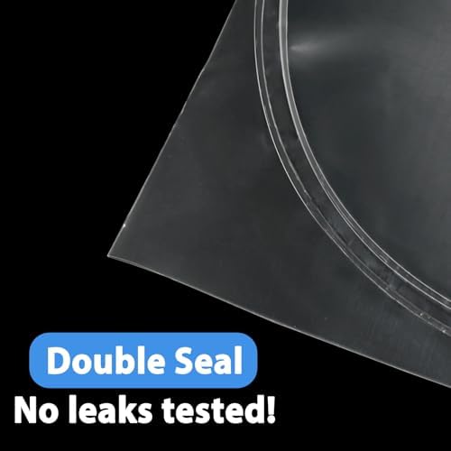 Live Fish Bags, 10x20” Round Bottom Double Seal Clear Fishery Bags, Leak-Proof Fish Transport Shipping Bag, HDPE Bag for Freshwater & Saltwater (Ultimate 3 mil, 50 Pack)