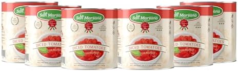La San Marzano 6 Pack, Italian Diced Chopped Crushed Tomatoes, 100% Product of Italy, 6 x 28 Oz Can, Italian Style, Packed in San Marzano Region of Italy by La Regina