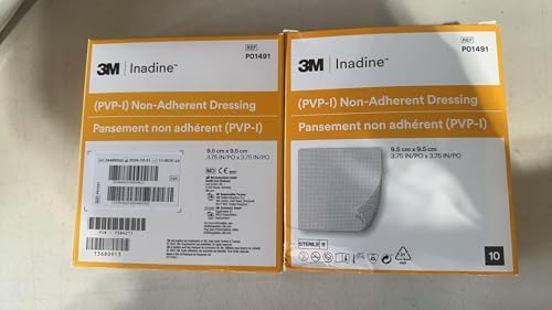 Systagenix Inadine Iodine Non-Adherent Dressings 9.5Cm X 9.5Cm (X10)
