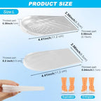 3-Layers 6Pcs Adjustable Heel Wedge Corrective Inserts for Supination & Pronation Correction, Adhesive Medial & Lateral Heel Insoles for Bow Legs, Knee Pain, Foot Alignment(Size:L)