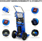 Electric Stair Climbing Dolly, 1200w Electric Hand Trucks Foldable, Large Capacity Stair Climbing Hand Trucks Dolly Cart with 4m Safety Rope, for Mobile Furniture Logistics Warehouse (880 lbs)