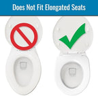 HealthSmart Enhanced Comfort 5" Raised (Round) Toilet Seat Risers for Seniors 5 Slip Resistant Pads FSA/HSA Eligible Padded Toilet Seat Elevation 15.7 x 15.2 x 6.1