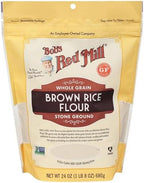 Bob's Red Mill Brown Rice Flour, 24oz (Pack of 4) - Non GMO, Whole Grain, Vegan, Kosher