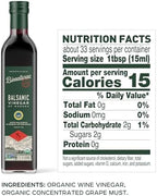 Bionaturae Vinegar Balsamic - Organic Balsamic Vinegar, Modena Balsamic Vinegar, Acidity 6%, USDA Certified Organic, Recyclable Glass, 100% Authentic Italian Balsamic Vinegar - 17 Fl Oz