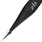 Ingrown Hair Tweezers by Zizzili Basics - Surgical Grade Stainless Steel Fine Pointed Tweezers - Precision Aligned Tips for Splinter, Eyebrow & Facial Hair Removal - with Bonus Tip Guard & Carry Pouch