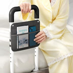 Bed Rails for Elderly Adults Safety - Adjustable Flat-Tube Design Bedrail for seniors with Storage Pocket and Non-Slip Handle for Getting in&out of Bed, hold up to 300LBs - Fits Twin Full Queen King
