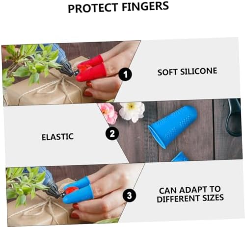 10pcs Silicone Thermal Insulation Finger Cots Non-Slip Protective Covers for Cooking Crafts Heat-Resistant Fingertip Protectors for Safe Handling