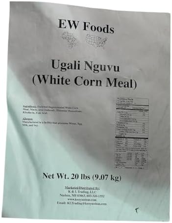 Ugali Nguvu Maize Flour, 20LB – Premium African Corn Meal for Fufu, – Smooth & Authentic East African Staple Food