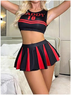 SHENHE Women's Cheerleader Costume Football Lingerie Outfits Uniform Cosplay Lingerie Set