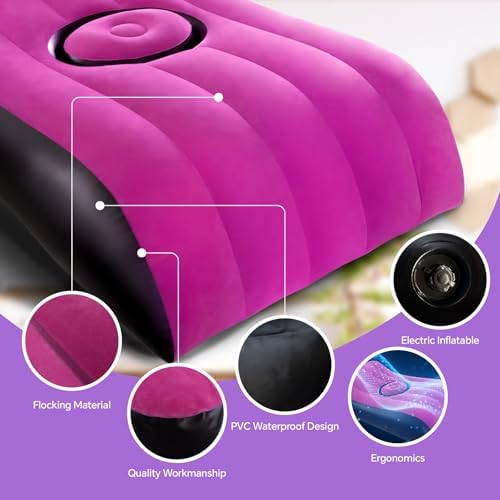 BBL Bed After Surgery for Sleeping with Hole - Brazilian Butt Lift Post-Operation Inflatable Mattress, Thick Flocking and Built-in Electric Pump, Waterproof Medical Sleep Material with Carrying Bag