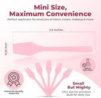 Cosmetic Spatulas (2.5”, 100 Pack) - Small Plastic Spatula for Cosmetics, Creams & Crafts | Essential Esthetician Supplies | Makeup Spatula or Multipurpose Mini Applicator for Skincare | Pink