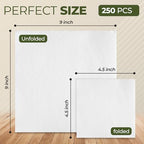250 Cocktail Napkins Disposable - 2-Ply White Party Dinner Wedding Beverage Paper Napkins Everyday Bulk – 4.5" X 4.5" Folded Absorbent Embossed Elegant Disposables Decorative Table Cloths Napkin