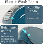 Zerodis Plastic Basin, Thick and Construction, Kitchen Dish Wash Basin with Handles, Portable Dish Tub, Wash Basin for Bathroom Kitchen Laundry Use (1.5L Medium)