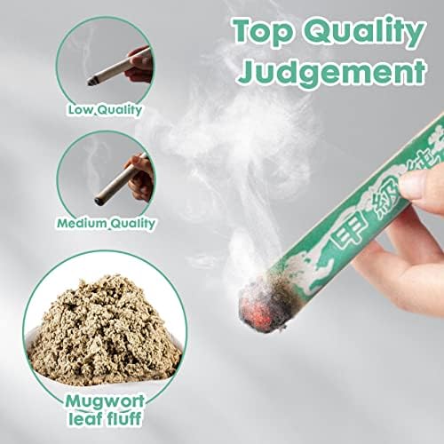 Barelove 10/30 Rolls Pure Moxa Stick Wormwood Handmade Moxibustion Sticks Mugwort Blunt Rollers Accessories for Neck Waist Knee Back Acupoint Care, Ai Jiu 艾条 艾灸条 三伏天艾灸柱 (1 Box Moxa Sticks)