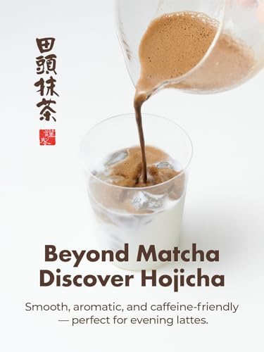 TAGASHIRA CHAHO Hojicha Powder (30g/1.06oz) - Kyoto Uji, Stone Milled, Japanese Roasted Green Tea Latte Powder, Low caffeine, 100% Product of Japan