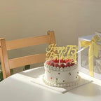 Rsstarxi 1 Pack Happy 75th Birthday Cake Topper Gold Glitter Cheers to 75 Years Hello 75 Fabulous Cake Pick for It's My 75 Birthday Theme Celebrate Party Cake Decorations Supplies