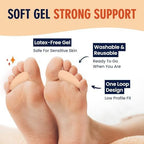 Dr. Frederick's Original Hammer Toe Corrector Gels - 2 Pairs - All-Day Relief for Crooked & Overlapping Toes - Soft Cushioning - Symptomatic Support for Toe Alignment - Beige - 1 Loop Design