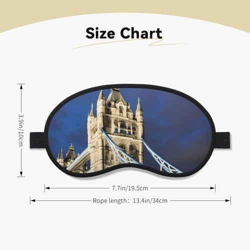 Tower Bridge in London Sleep Mask 100% Light Blocking Eye Mask for Sleeping, Sleep Mask for Unisex for Travel/Nap