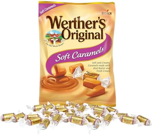 Werther’s Original Soft Caramels Candies, Individually Wrapped Pieces, Bulk Candy Bowl Filler Treats, 2.22 Ounces(Pack of 3)