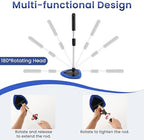 Windshield Cleaner Tool with 180° Rotating Head, Car Window Cleaner Tool with Extendable Handle and 4 Reusable Microfiber Pads, Car Windshield Cleaning Brush for Effortless and Efficient Cleaning