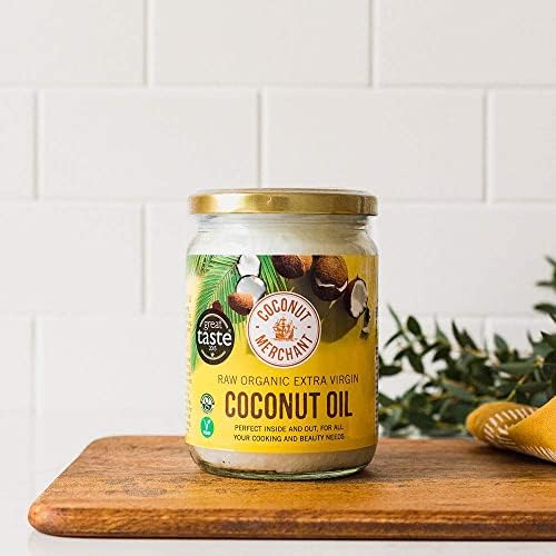 Coconut Merchant Organic Coconut Oil 17.6 Ounce | Extra Virgin, Raw, Cold Pressed, Unrefined | Ethically Sourced, Vegan, Ketogenic and 100% Natural | For Hair, Skin & Cooking(17.6 Oz / 500mL)