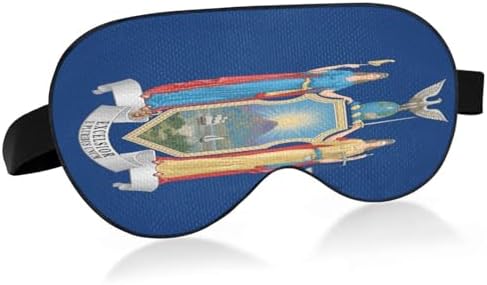 New York State Flag Travel Essential Sleep Mask for Side Sleeper with Elastic Adjustable Band Blackout with Adjustable Strap Sleep Mask for Side Sleeper Travel Home Nap Rest