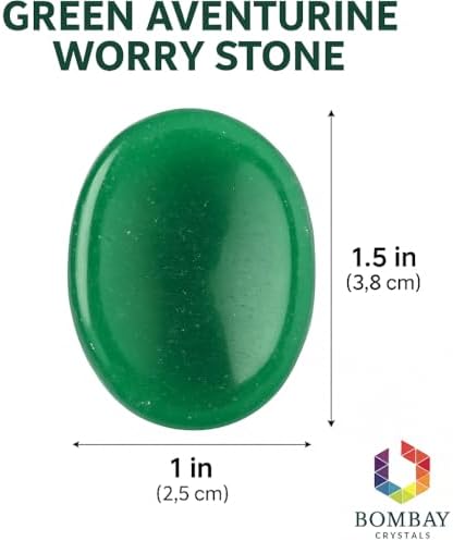 Green Aventurine Worry Stone – Genuine Polished Palm & Thumb Stone for Luck, Heart Chakra & Travel Mindfulness Gift