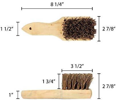 Thunder Group Wok Brush with Wooden Handle, 8-Inch