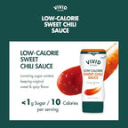 VIVID KITCHEN Low-Calorie Sweet Chili Sauce - 2 Pack - Low Sugar, 10 Cal/Serving - No Preservatives or MSG - Easy Squeeze Bottle - Healthy Asian-Inspired Sauce for Dipping, Stir-Fry, and More