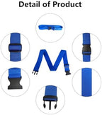 Wheelchair Safety Strap Seat Belt，Adjustable High Chair Safety Harness，Patients Cares Safety Strap，Chair Strap for Elderly/Adults/Kids (Blue)