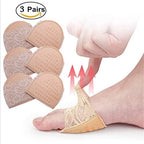 3 Pairs Lace Invisible Forefoot Pad, Women Anti-Slip Peep Toe Half Socks Cushion