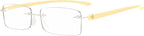 Eyekepper Reader Small Lens Rimless Reading Glasses Men Women