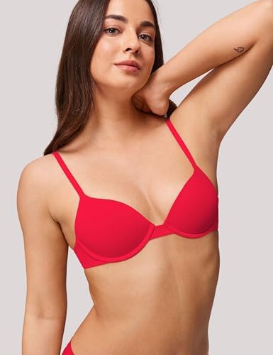 Lift Up Underwire Bras for Women Small Breasted Padded T-Shirt Bras with Support 32AA-38A