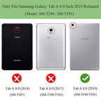 Slim Case for Tab A 8.0 2019 Without S Pen Model SM-T290, Premium PU Leather Folding Stand Cover Case for Samsung Galaxy Tab A 8.0 Inch 2019 Tablet (Model SM-T290/SM-T295), Purple