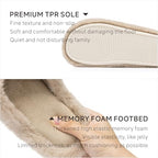 Chantomoo Womens Slippers Memory Foam Fuzzy Cross Band Faux Fur Slippers for Women Gift