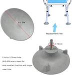 Toilet Safety Chair Feet Tip Replacement for Shower Toilet Seat Stools & Transfer Bench Anti-Slip Cap Accessories, 2 Pcs