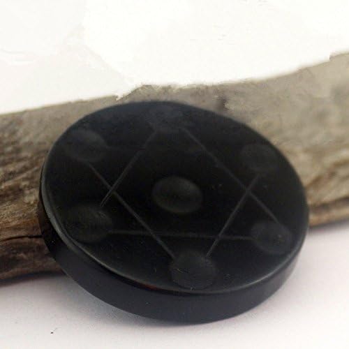 AITELEI Natural Black Obsidian 7 Chakra Star Array Sphere Ball Plate Crystal Mineral Stand Polished Gemstone Base