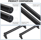 Industrial Stair Railing Metal Hand Rails for Indoor Stairs Wall Mount Staircase Handrails 1.5" Pipe Stair Handrail for Steps Black Aluminum Stairway Railing for Outdoor & Indoor Stairs 5ft