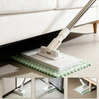 Snap Grip Mini Mop,Cloth Changing Mini Mop,Zero Touch MiniMop,Automatic Hands Free Push Pull Handle,Disposable Dust Mop with 10 Reusable Cloths for Wall Bathroom Toilet Corners Cleaning