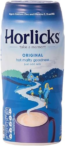 Horlicks Original Malted Milk Powder, Beverage Mix From England, Free of Artificial Colors, Sweeteners and Preservatives, 400 Gram (Pack of 6)