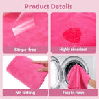 6 Pcs Multicolor Extra Large Microfiber Cleaning Cloth 30 x 20 Inch Reusable Thick Cleaning Towel Washable Solid Color Microfiber Towel for Home Office Window Cars Glass